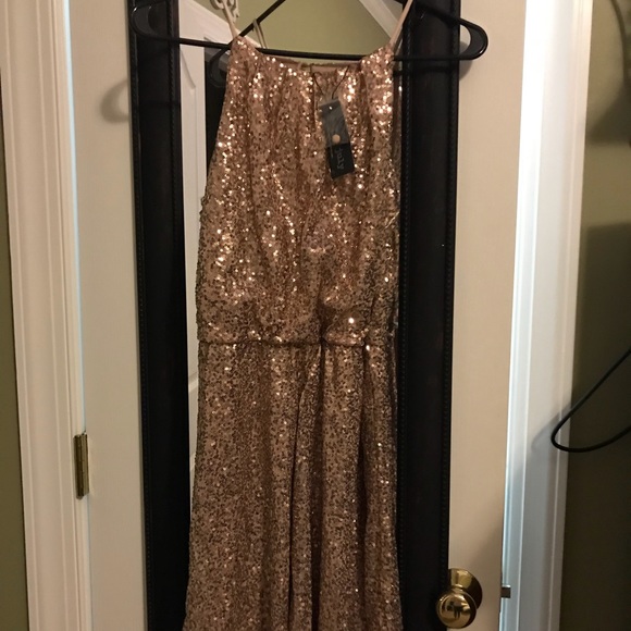 Champagne, open slit back dress! - Picture 2 of 3